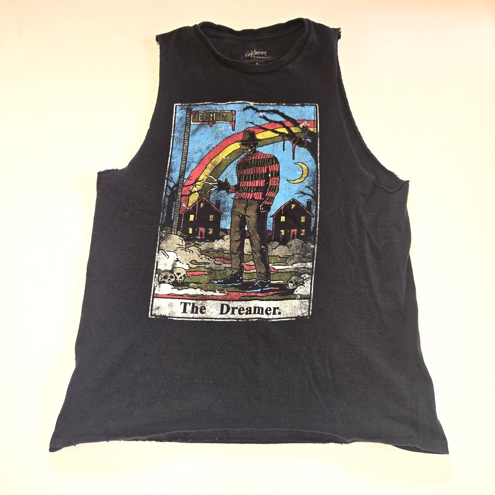 A Nightmare on Elm St. Freddy Krueger The Dreamer Cutoff Tank Top Size Small‎